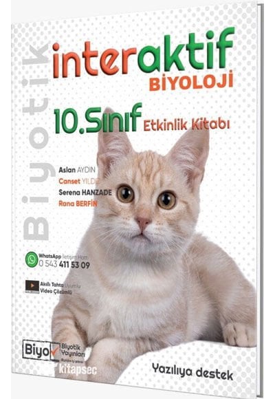 2027 Biyotik Yayınları 10. Sınıf Biyoloji İnteraktif Etkinlik Kitabı