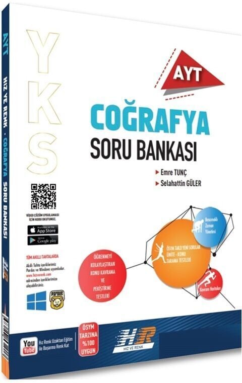 2027 Hız Ve Renk Yayınları Ayt Coğrafya Soru Bankası