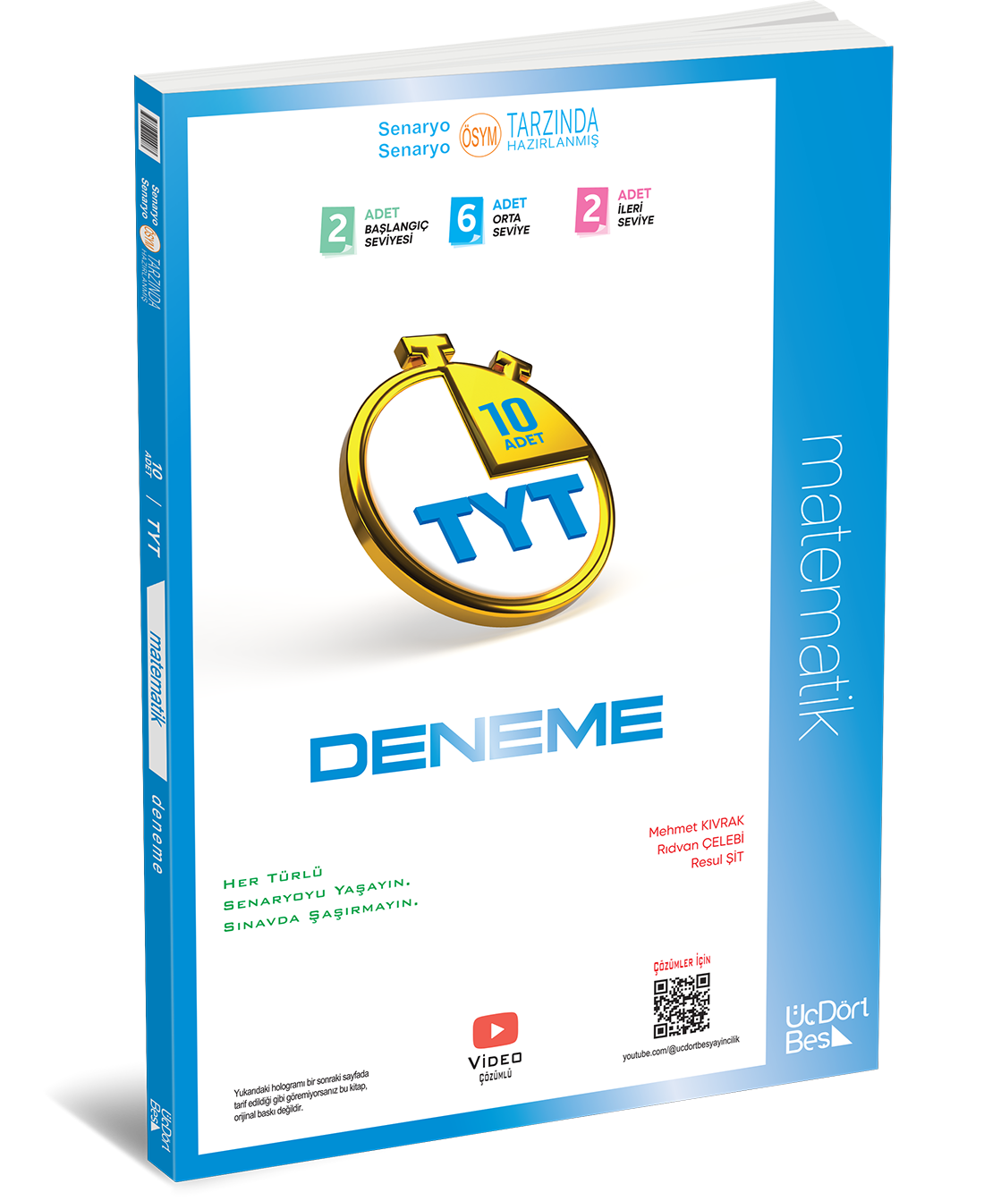 Üç Dört Beş Yayıncılık TYT Matematik 10 lu Deneme
