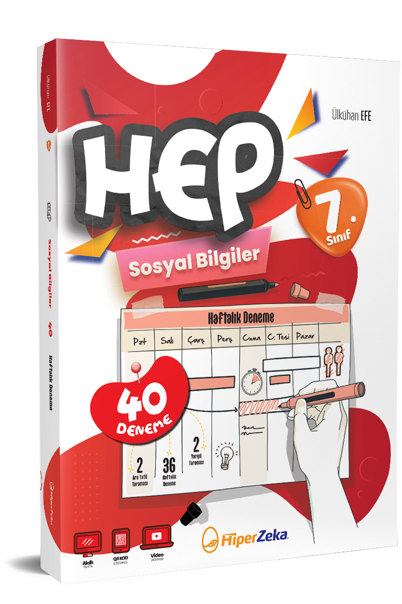 Hiper Zeka Yayınları 7. Sınıf HEP Sosyal Bilgiler Haftalık Deneme Föyleri 2026