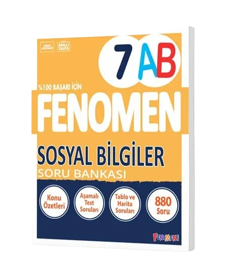 2026 Fenomen Yayıncılık 7.Sınıf Sosyal Bilgiler A-B Soru Bankası