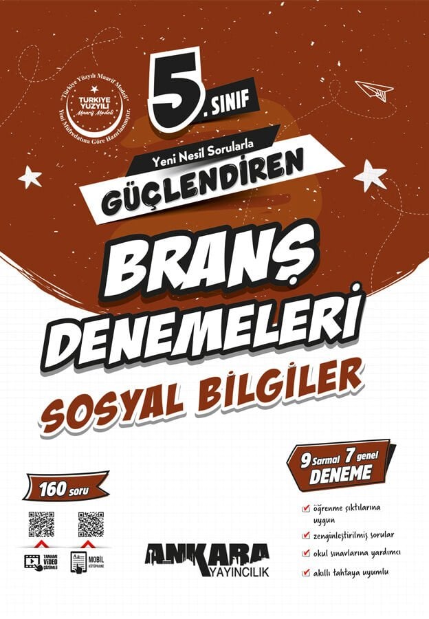 Ankara Yayıncılık 5.Sınıf Güçlendiren Sosyal Bilgiler Branş Denemeleri 2026