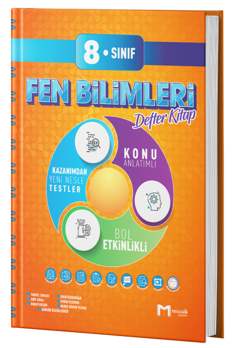 2026 Mozaik Yayınları 8.Sınıf Fen Bilimleri Defter Kitap