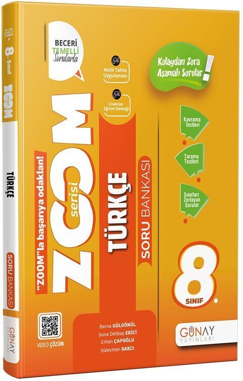 Günay Yayınları 8.Sınıf Zoom Serisi  Türkçe Soru Bankası 2026