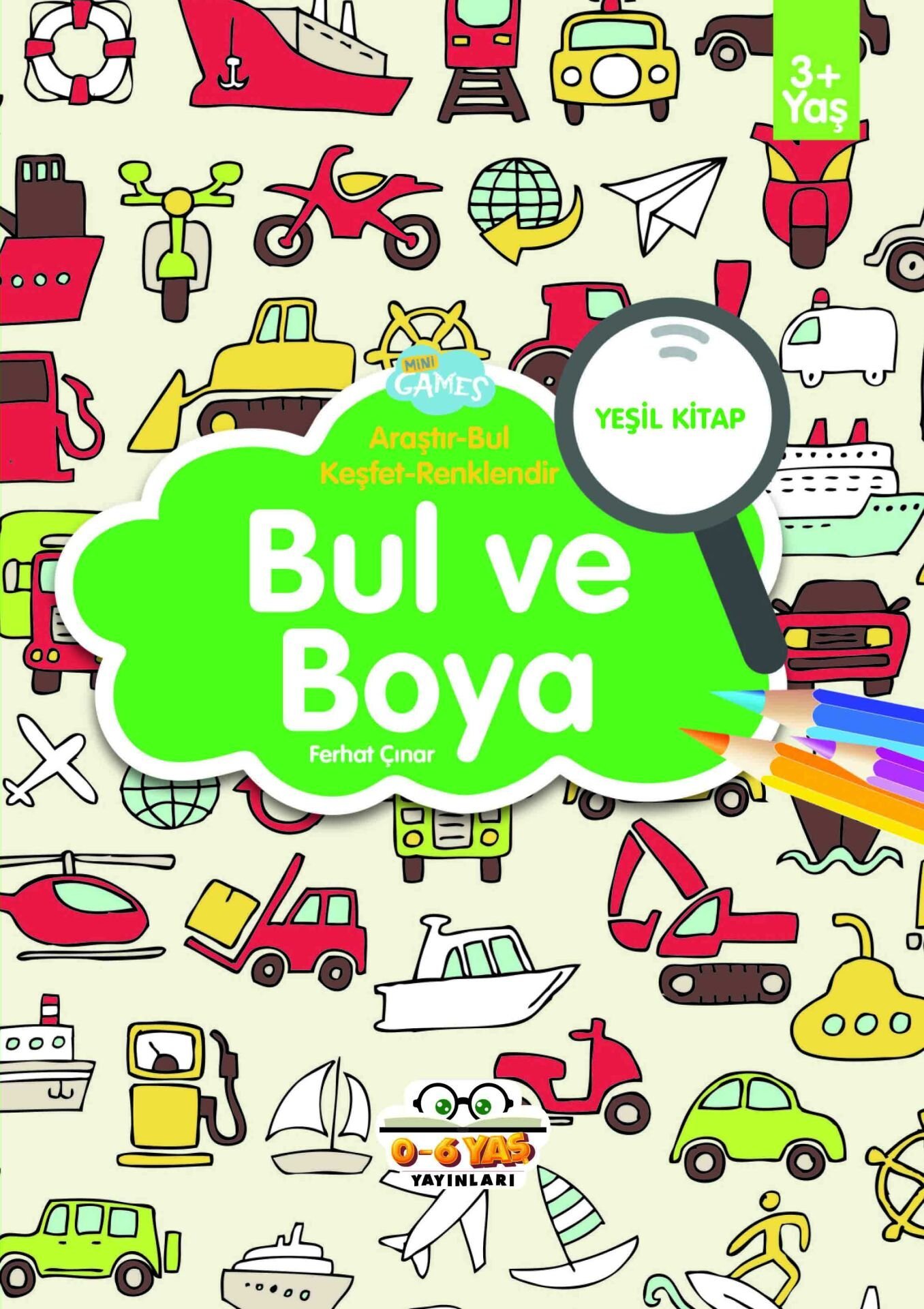 0-6 Yaş Yayınları Bul Ve Boya  Yeşil Kitap
