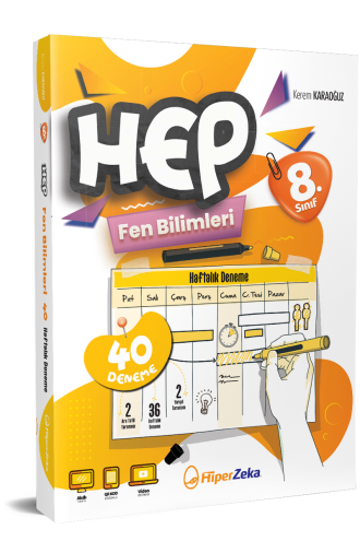 Hiper Zeka Yayınları 8. Sınıf HEP Fen Bilimleri Haftalık Deneme Föyleri 2026