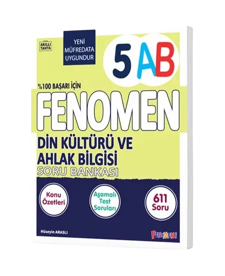 2026 Fenomen Yayıncılık 5.Sınıf Din Kültürü Ve Ahlak Bilgisi A-B Konu Özetli Soru Bankası