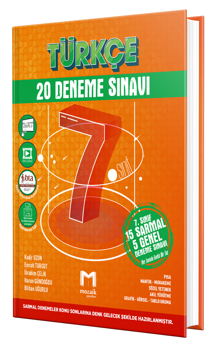 Mozaik Yayınları 7.Sınıf Türkçe 20'Li Deneme Sınavı