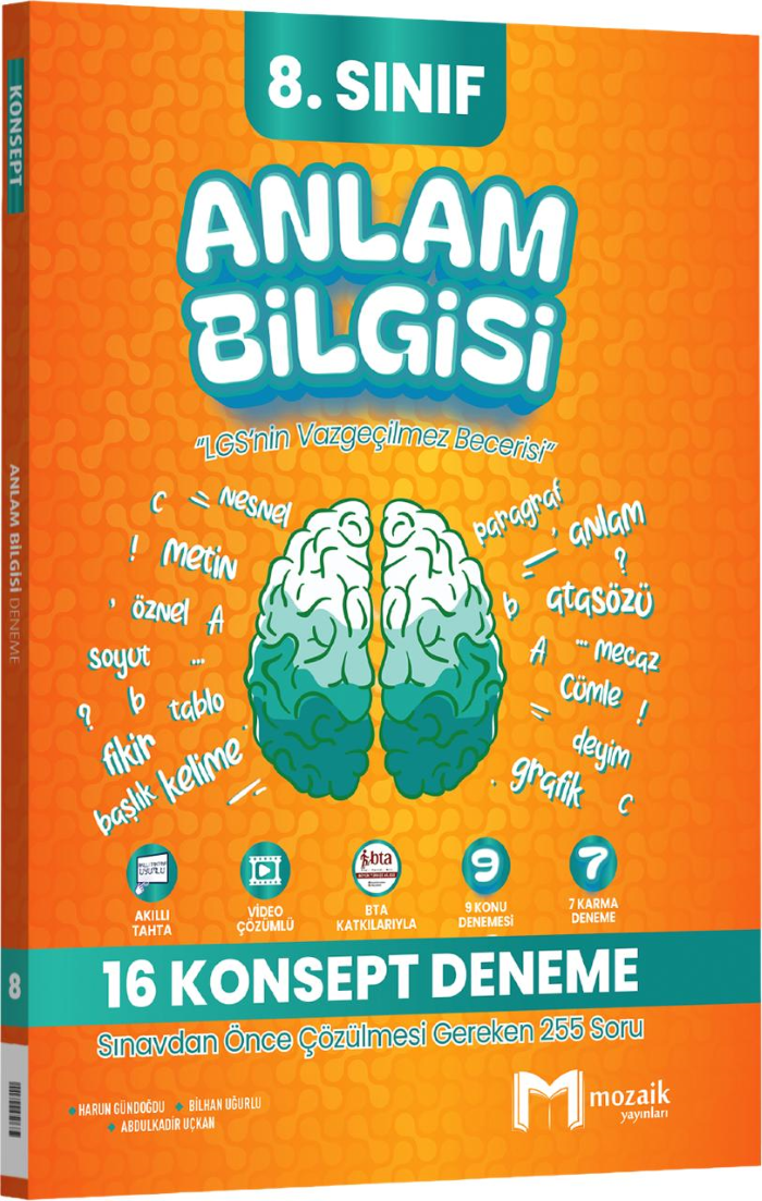 2027 Mozaik Yayınları Anlam Bilgisi 16 Konsept Deneme