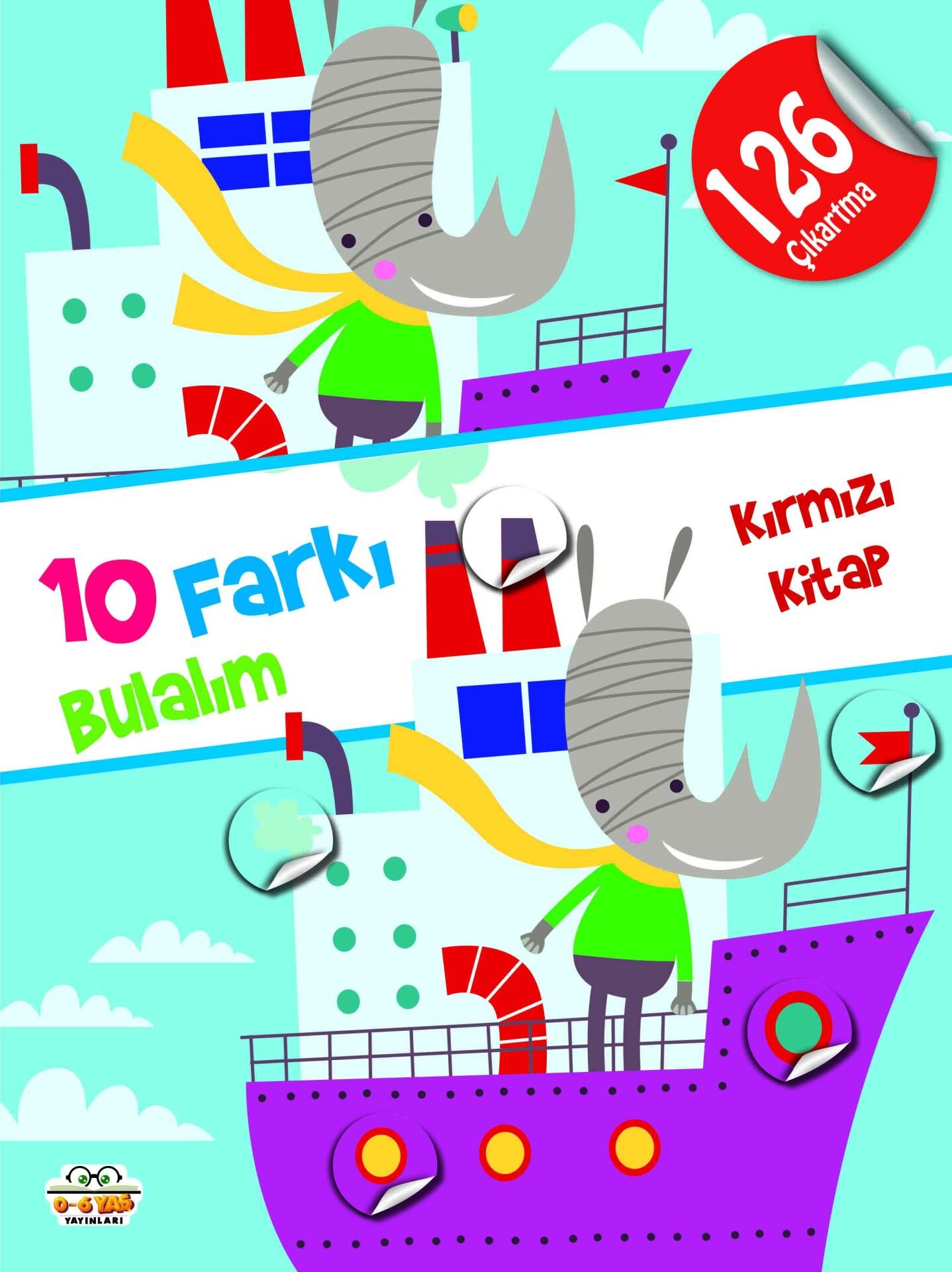 0-6 Yaş Yayınları 10 Farkı Bulalım   Kırmızı Kitap