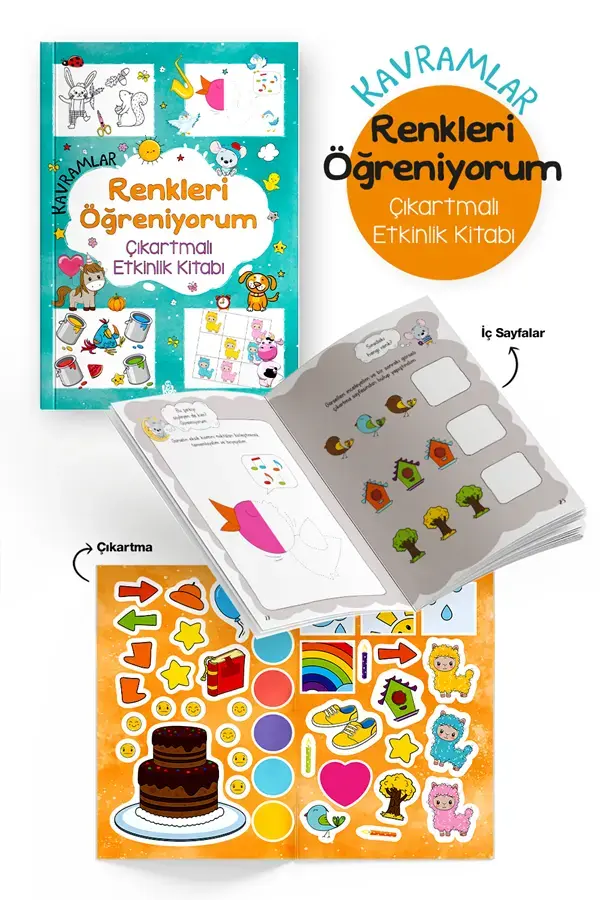 Bigkids Yayınları Kavramlar – Renkleri Öğreniyorum – Çıkartmalı Etkinlik Kitabı / 3 Yaş +