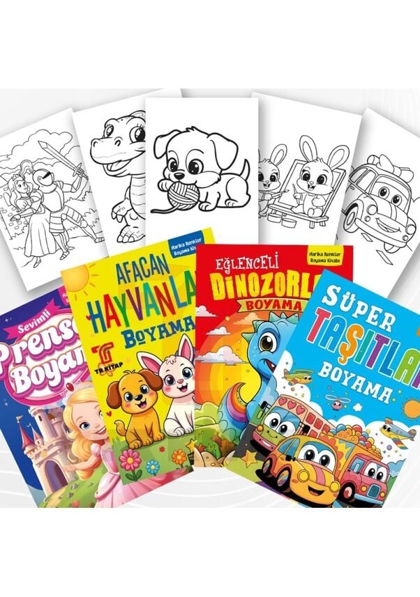 Geleceğin Yıldızları - Harika Renkler Boyama Kitabı 4 Kitap Set