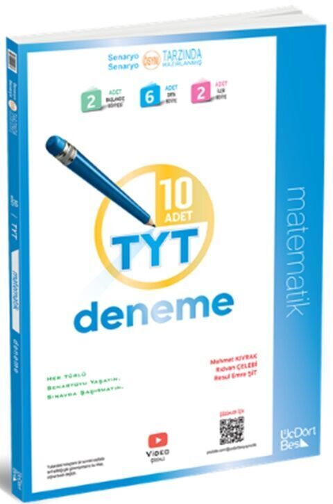 Üç Dört Beş Yayıncılık TYT Matematik 10 lu Deneme