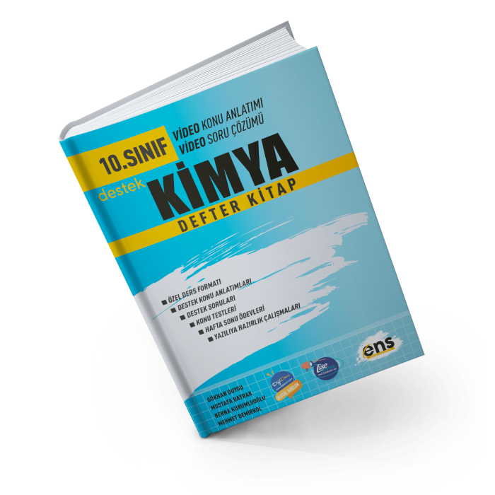 Ens Destek Yayınları 10.Sınıf Kimya Defter Kitap