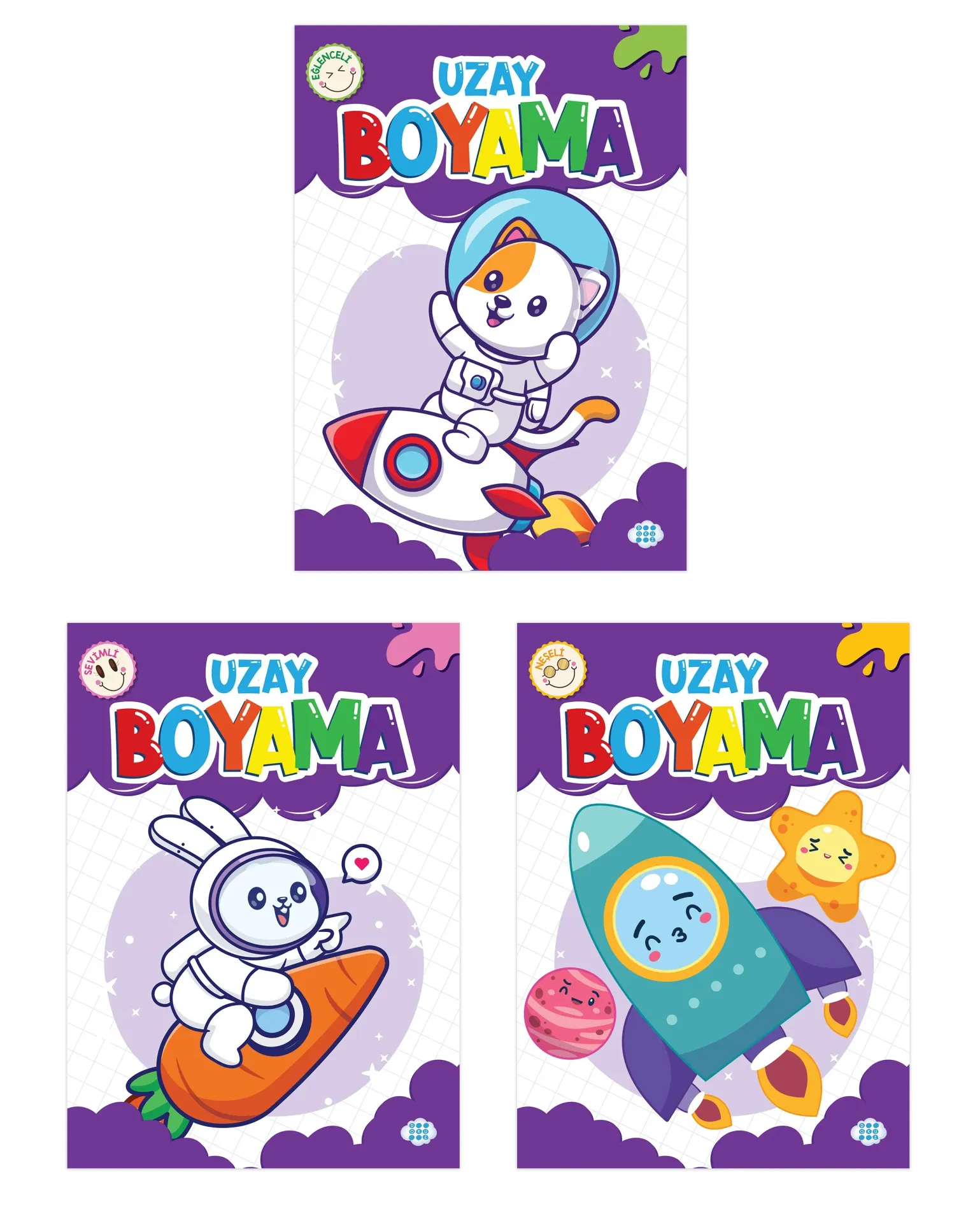 Dokuz Yayınları Uzay Boyama Seti 3 Kitap Set