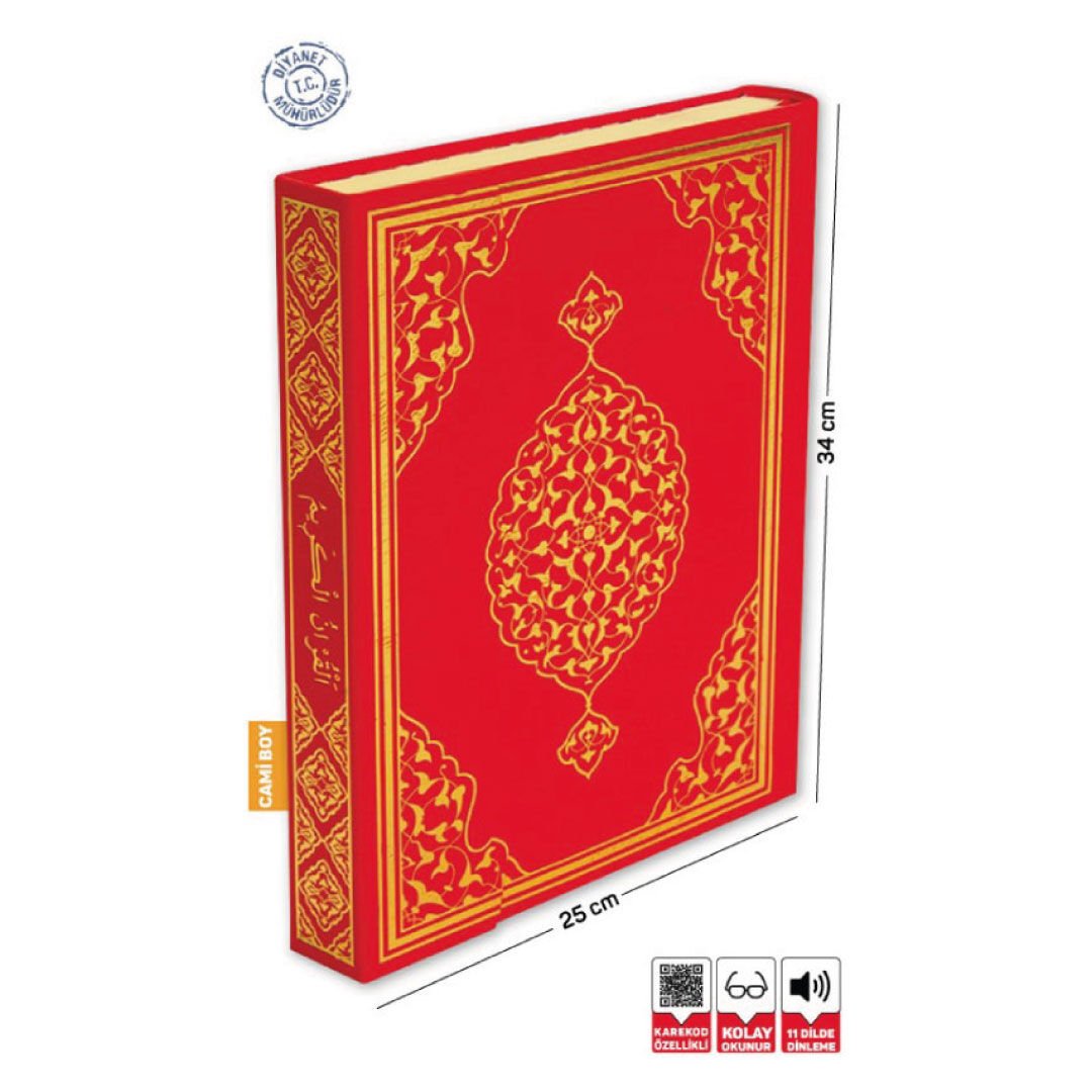 Merve Yayınları Kuranı Kerim Bilgisayar Hatlı Cami Boy(3 Renk)