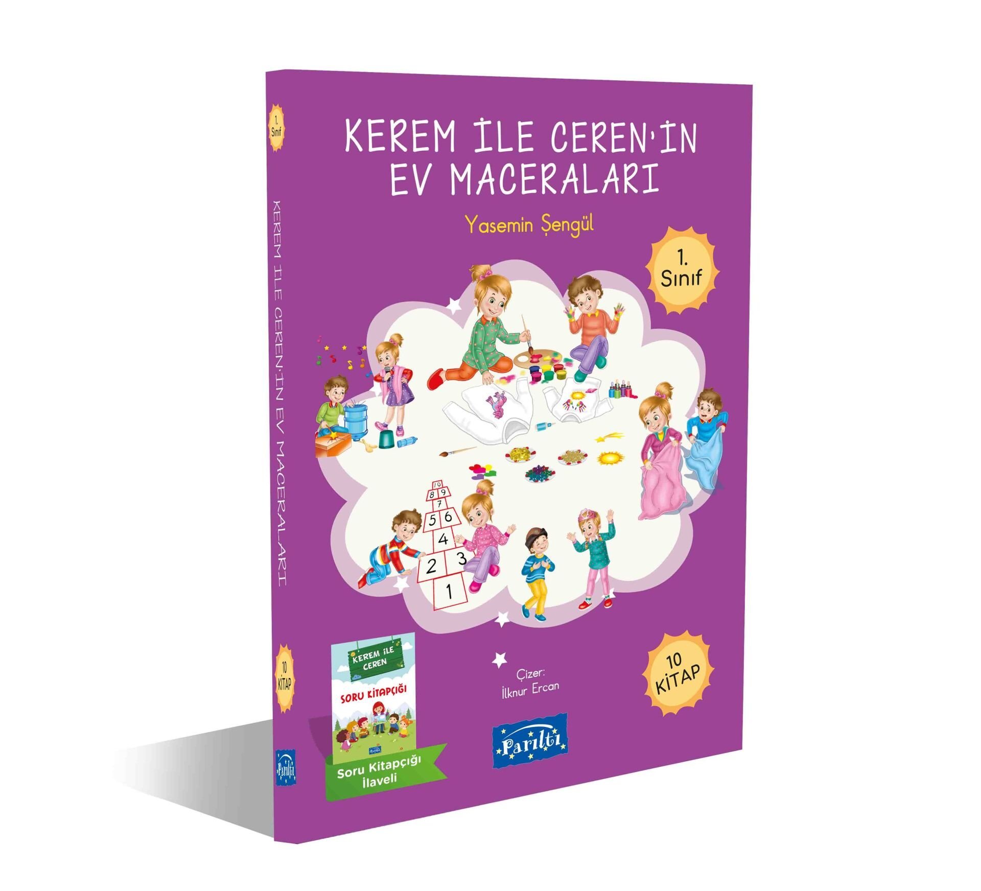 Parıltı Yayıncılık 1 Sınıf Kerem İle Cerenin Ev Maceraları 10 Kitap Set