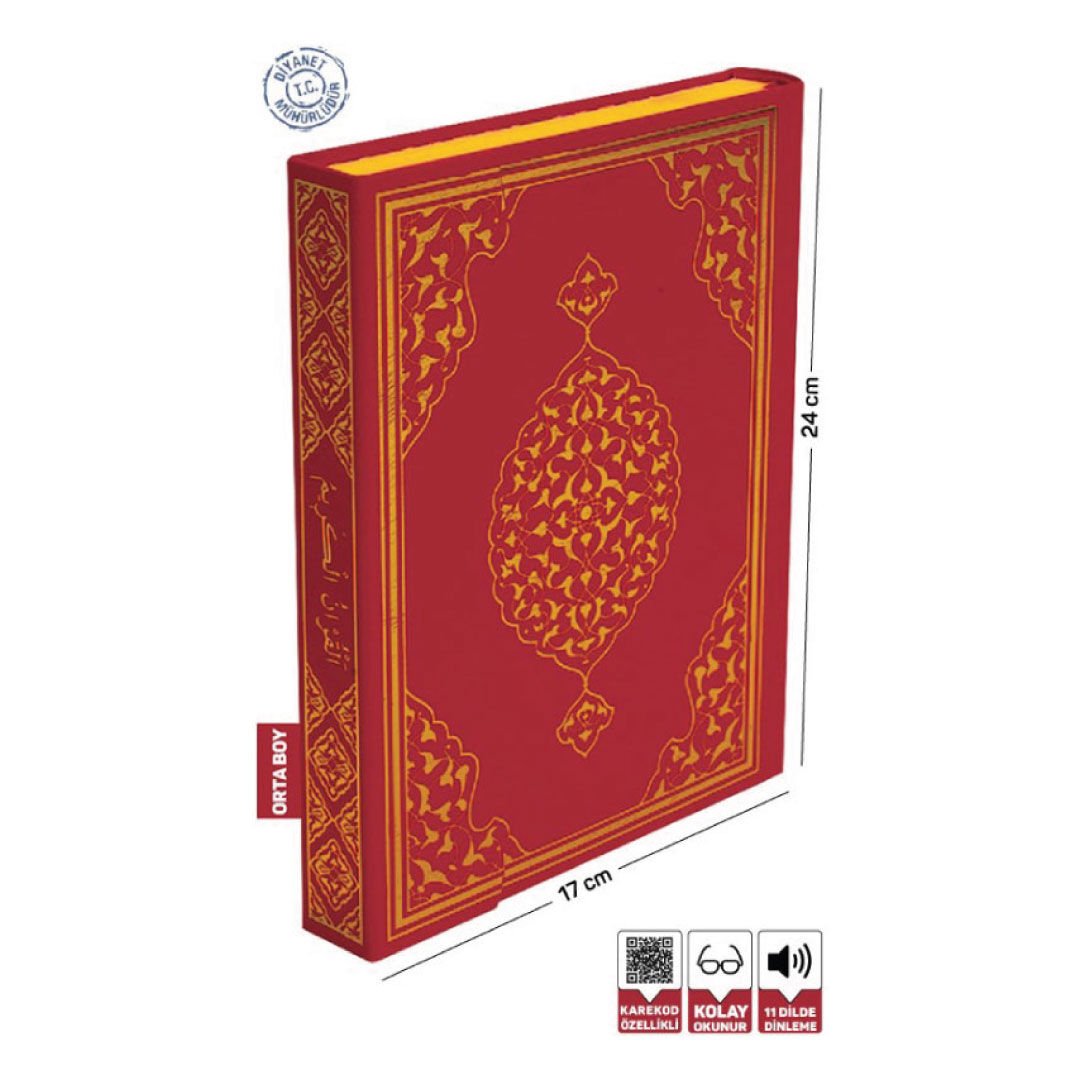 Merve Yayınları Kuranı Kerim Bilgisayar Hatlı Orta Boy(3 Renk)