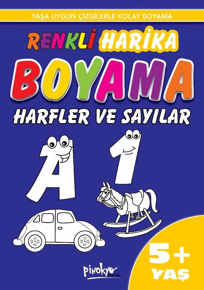Pinokyo Yayınları Renkli Harika Boyama 5+ Yaş Harfler Ve Sayılar
