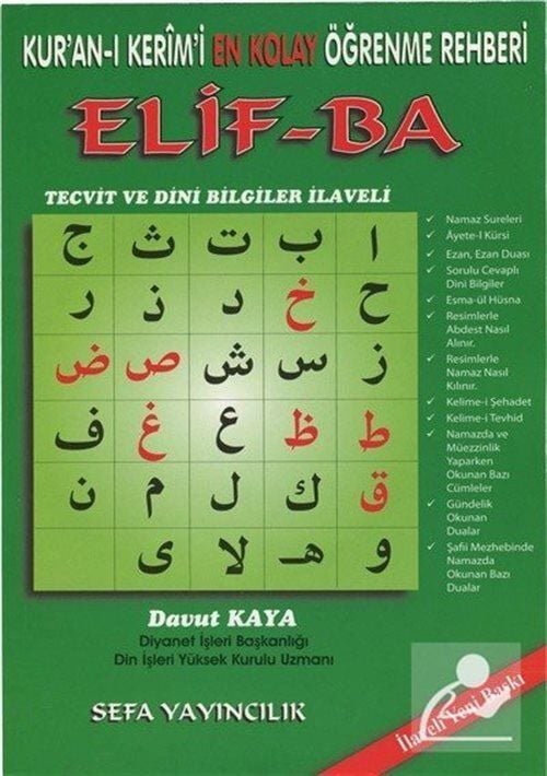 Sefa Yayıncılık Kur'an-ı Kerimî En Kolay Öğrenme Rehberi Elif- ba