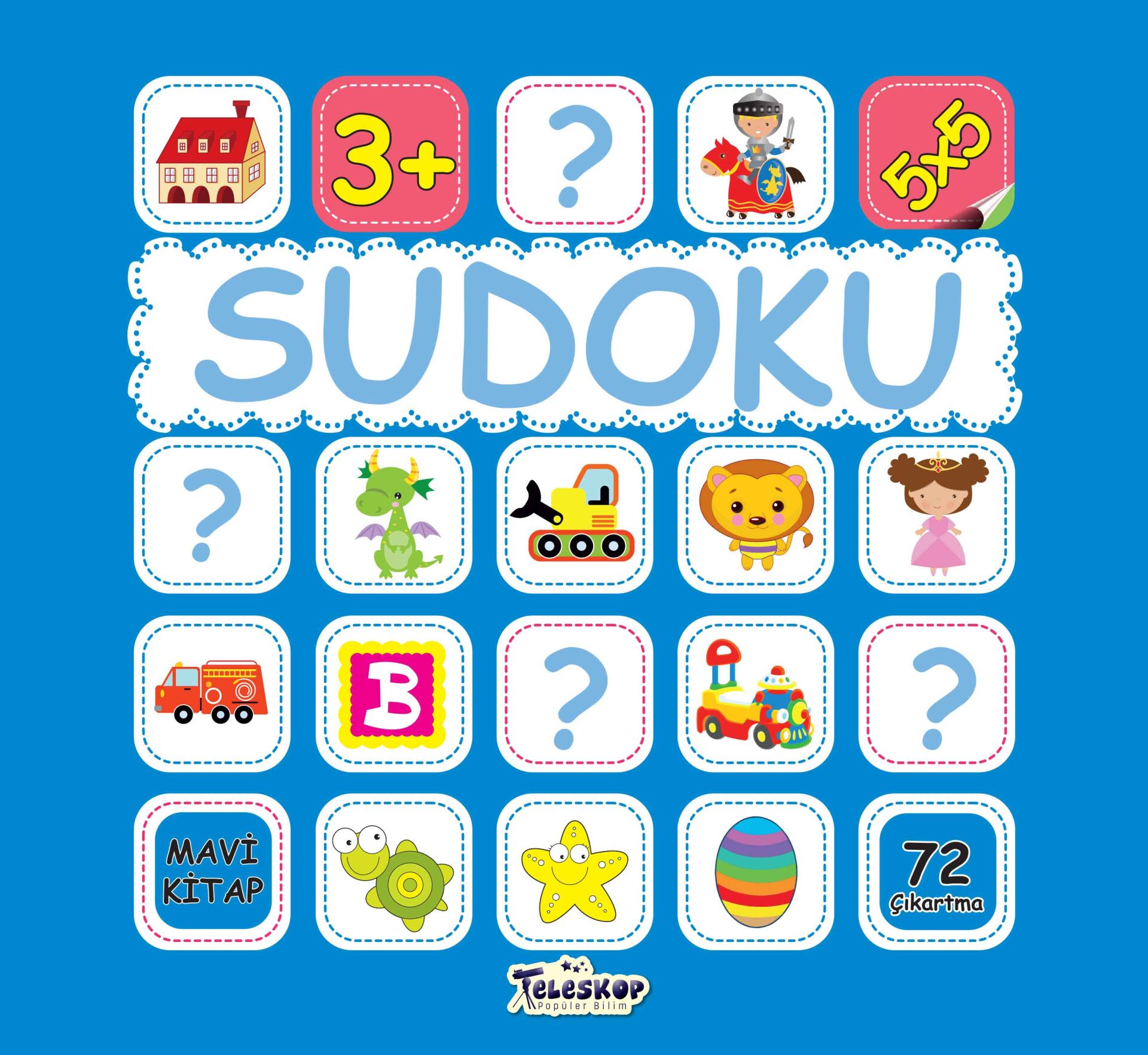 Teleskop Sudoku 5X5 Mavi Kitap 3+ Yaş