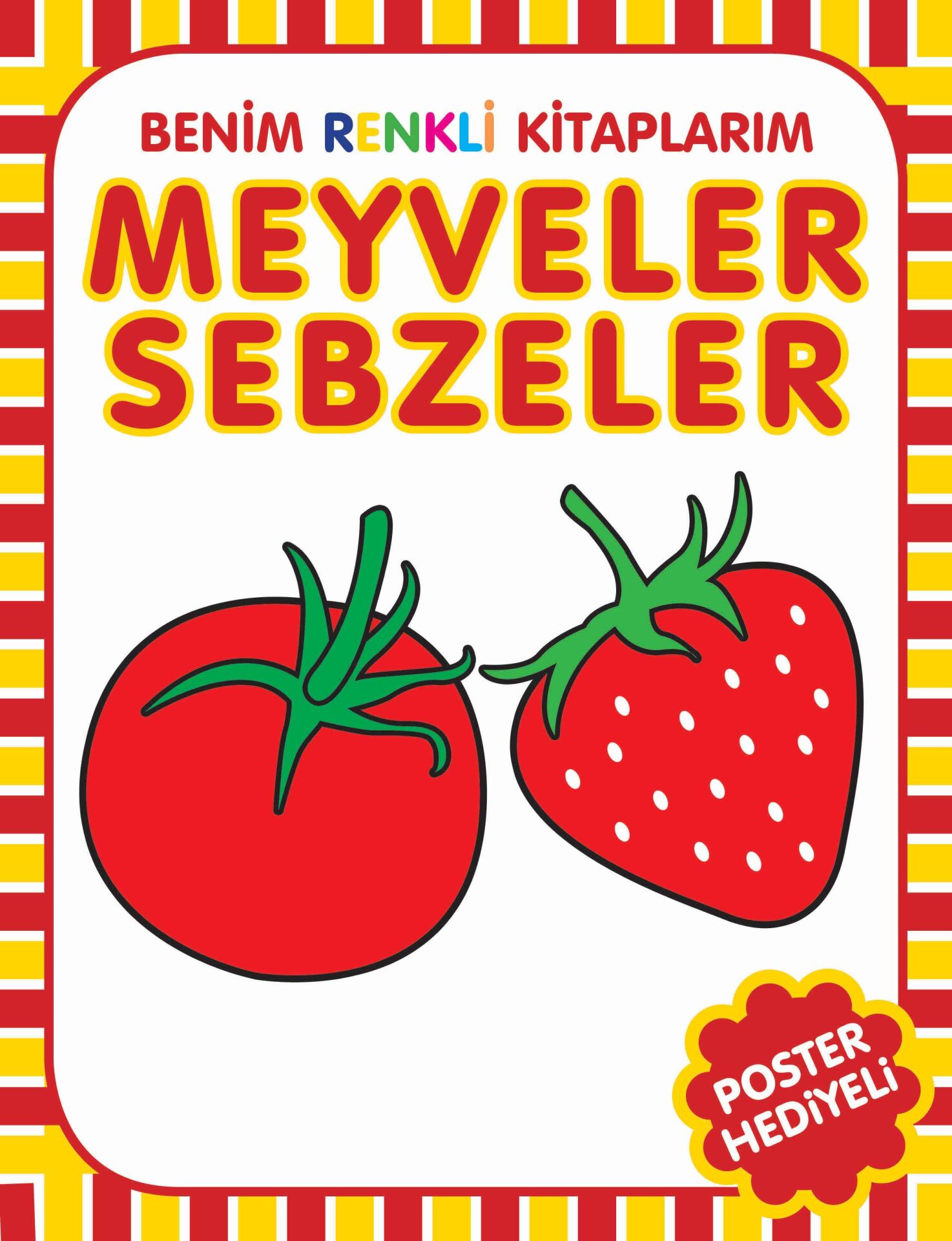 Parıltı Yayıncılık Benim Renkli Kitaplarım Meyveler Sebzeler Poster Hediyeli