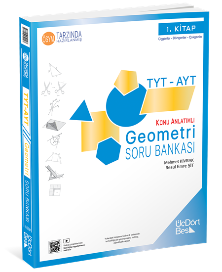2027 Üç Dört Beş Yayıncılık Tyt-Ayt Geometri Soru Bankası