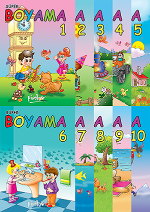 Pinokyo Yayınları İnce Süper Boyama 10 Lu Set