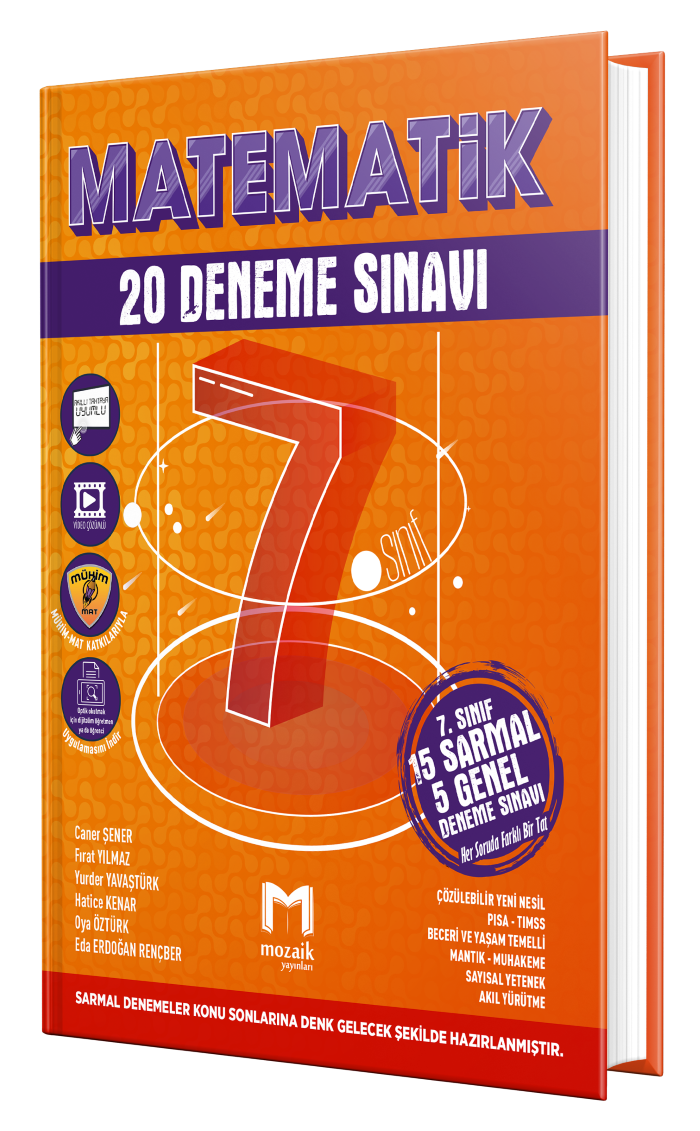 Mozaik Yayınları 7.Sınıf Matematik 20'Li Deneme Sınavı