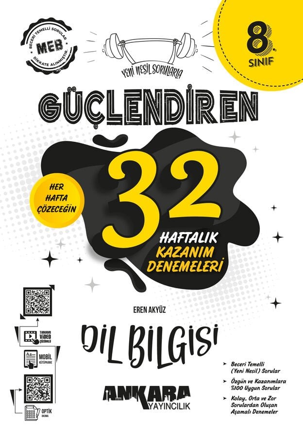 2027 Ankara Yayıncılık 8.Sınıf Dil Bilgisi Güçlendiren Haftalık Kazanım Denemeleri