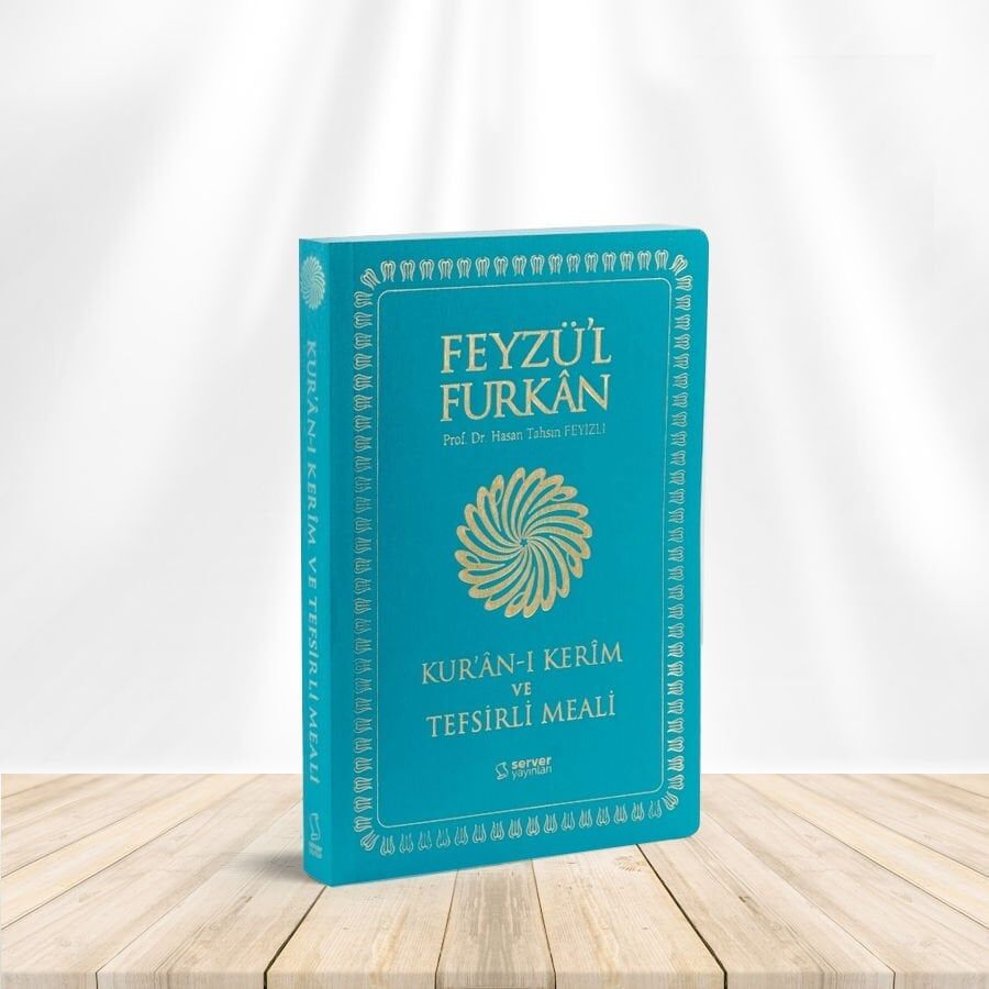 Feyzü'L Furkan Kur'An-I Kerim Ve Tefsirli Meali Mushaflı (B.Boy-Yumuşak Cilt) Kod: 717 Turkuaz & Mushaflı Meal