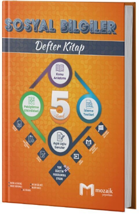 2026 Mozaik Yayınları 5.Sınıf Sosyal Bilgiler Defter Kitap
