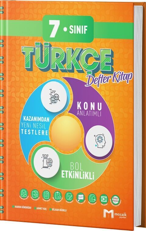 2026 Mozaik Yayınları 7.Sınıf Türkçe Defter Kitap