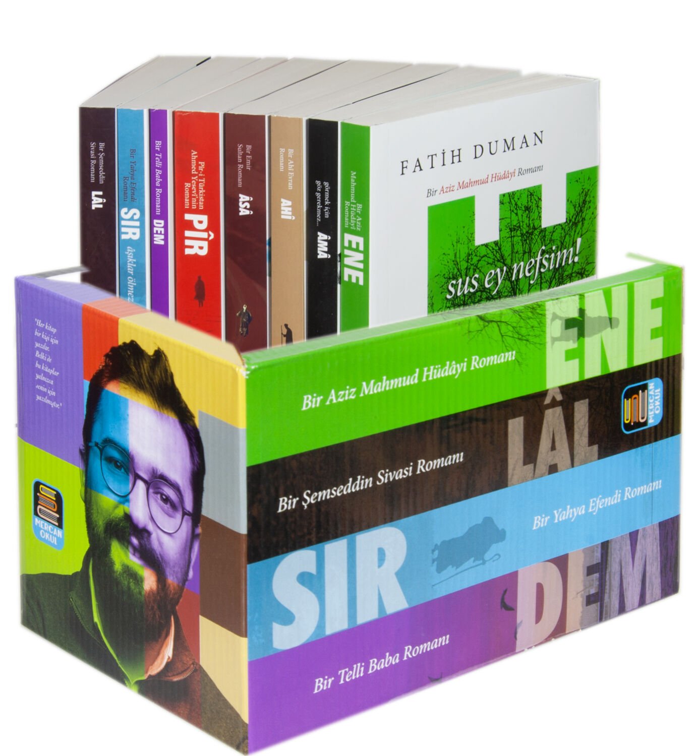Mercan Okul Yayınları Fatih Duman Romanları Ene Dem Sır Pir Ahi Asa Lal Ama 8 Kitap Kutulu