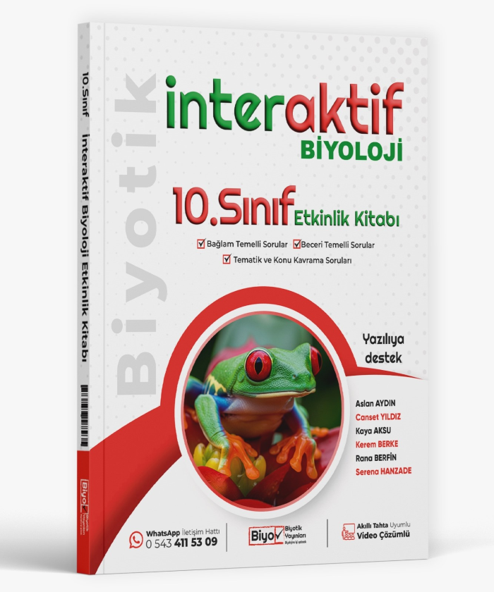 2027 Biyotik Yayınları 10.Sınıf Biyoloji İnteraktif Etkinlik Kitabı