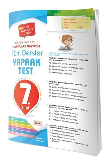 4 Element Yayınları 7.Sınıf Tüm Dersler Yaprak Test