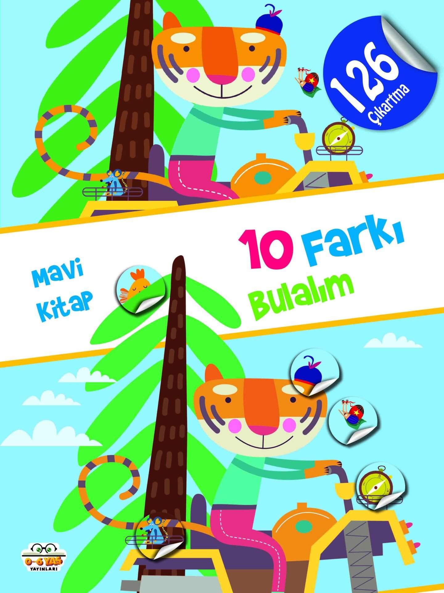0-6 Yaş Yayınları 10 Farkı Bulalım   Mavi Kitap