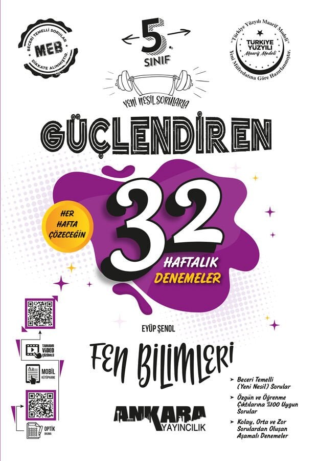 Ankara Yayıncılık 5.Sınıf Güçlendiren 32 Haftalık Fen Bilimleri Kazanım Denemeleri 2026