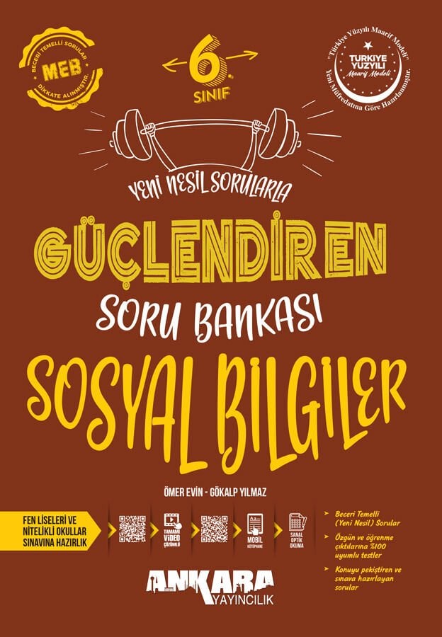 2026 Ankara Yayıncılık 6.Sınıf Sosyal Bilgiler Güçlendiren Soru Bankası