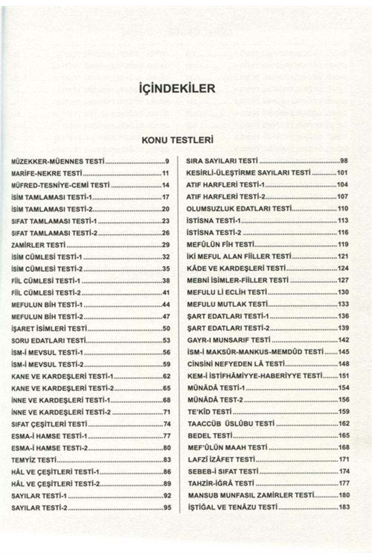 Arapça Dilbilgisi Nahiv Soru Bankası (2000 Soru, 60 Konu Testi, 40 Genel Değerlendirme Testi)