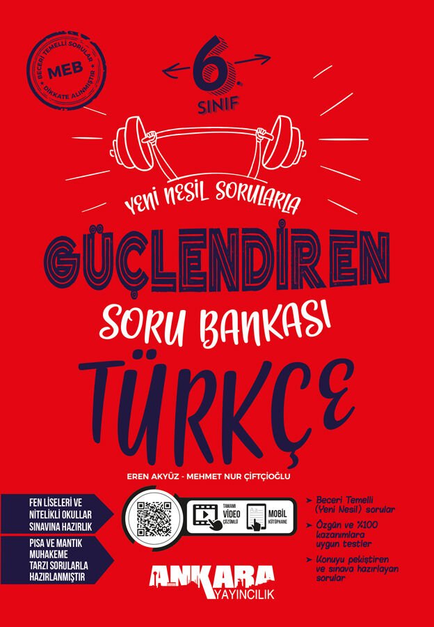 2026 Ankara Yayıncılık 6. Sınıf Türkçe Güçlendiren Soru Bankası