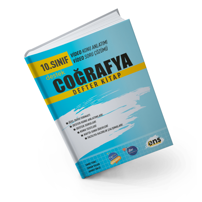 Ens Destek Yayınları 10.Sınıf Coğrafya Defter Kitap