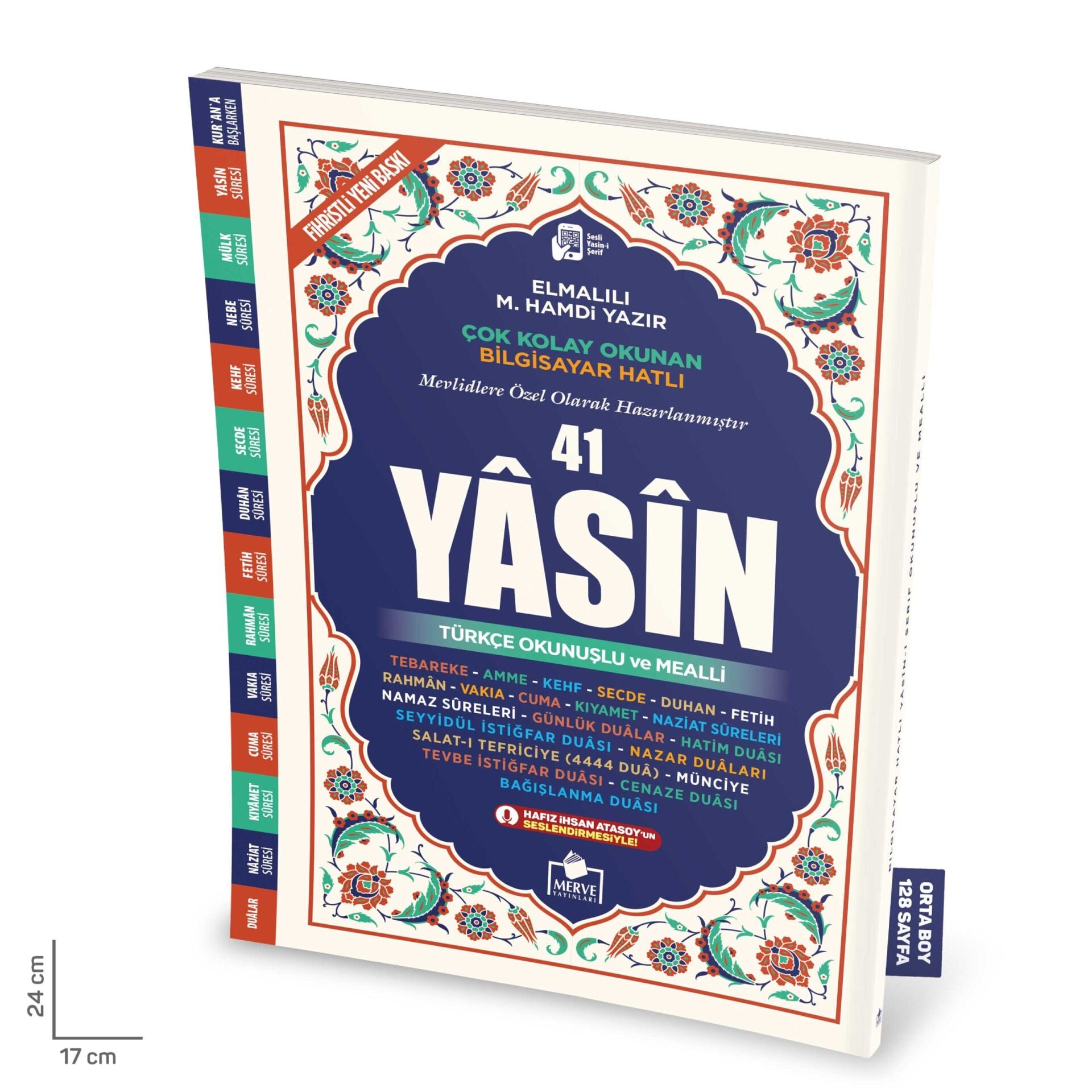 Merve Yayınları Orta Boy Yasini Şerif Türkçe Okunuşlu ve Mealli 128 Sayfa