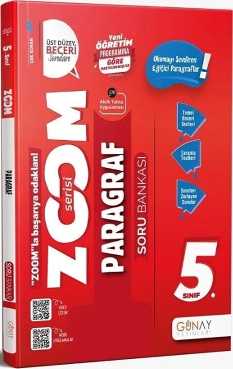 Günay Yayınları 5.Sınıf Zoom Serisi Paragraf Soru Bankası 2026
