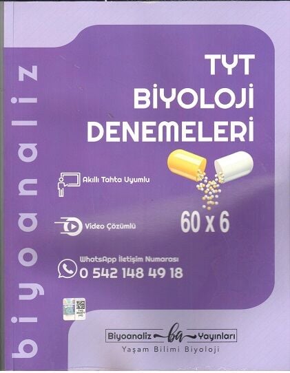 2027 Biyoanaliz Yayınları Tyt Biyoloji Denemeleri