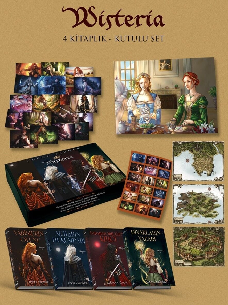 İndigo Kitap Wisteria Serisi 4 Kitap (Hediyeli Kutu)