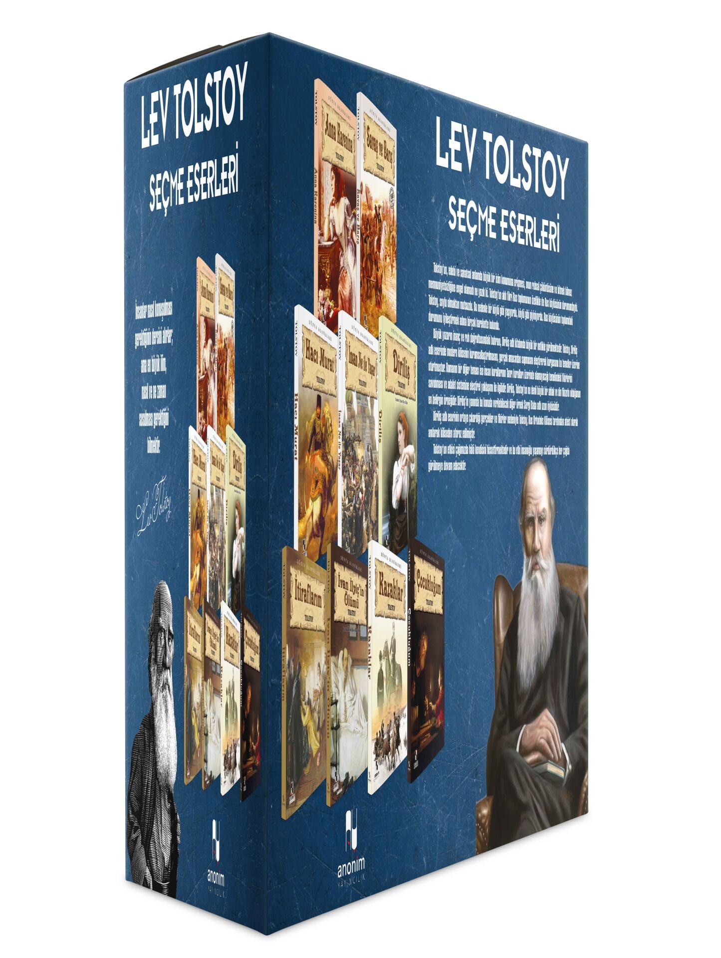Anonim Yayıncılık Lev Tolstoy Seçme Eserleri 9 Kitap Kutu