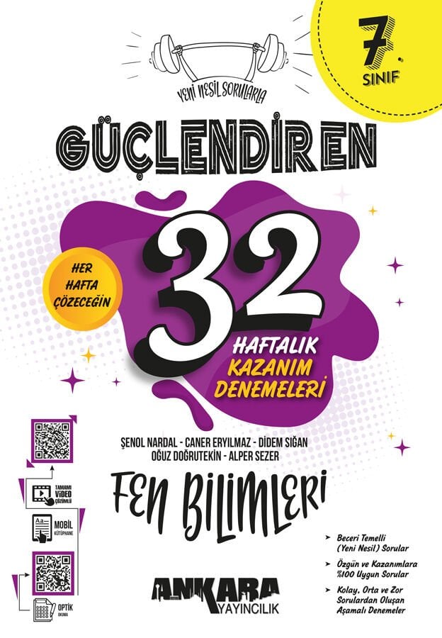 Ankara Yayıncılık 7.Sınıf 32 Haftalık Güçlendiren Fen Bilimleri Kazanım Denemeleri 2026