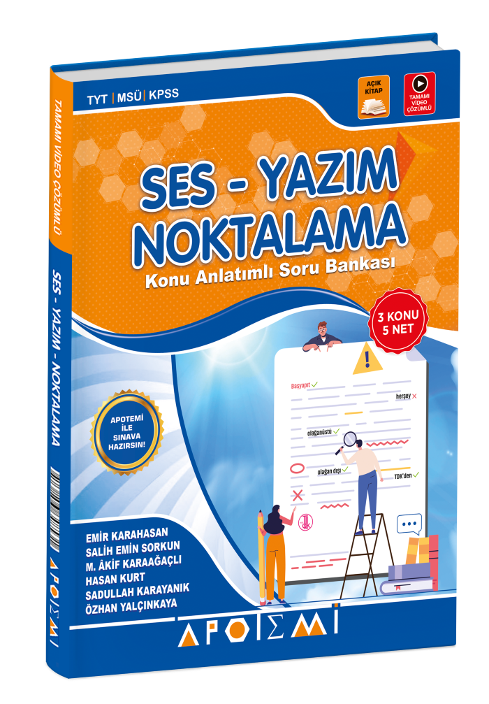 2027 Apotemi Yayınları Ses-Yazım Noktalama Konu Anlatımlı Soru Bankası