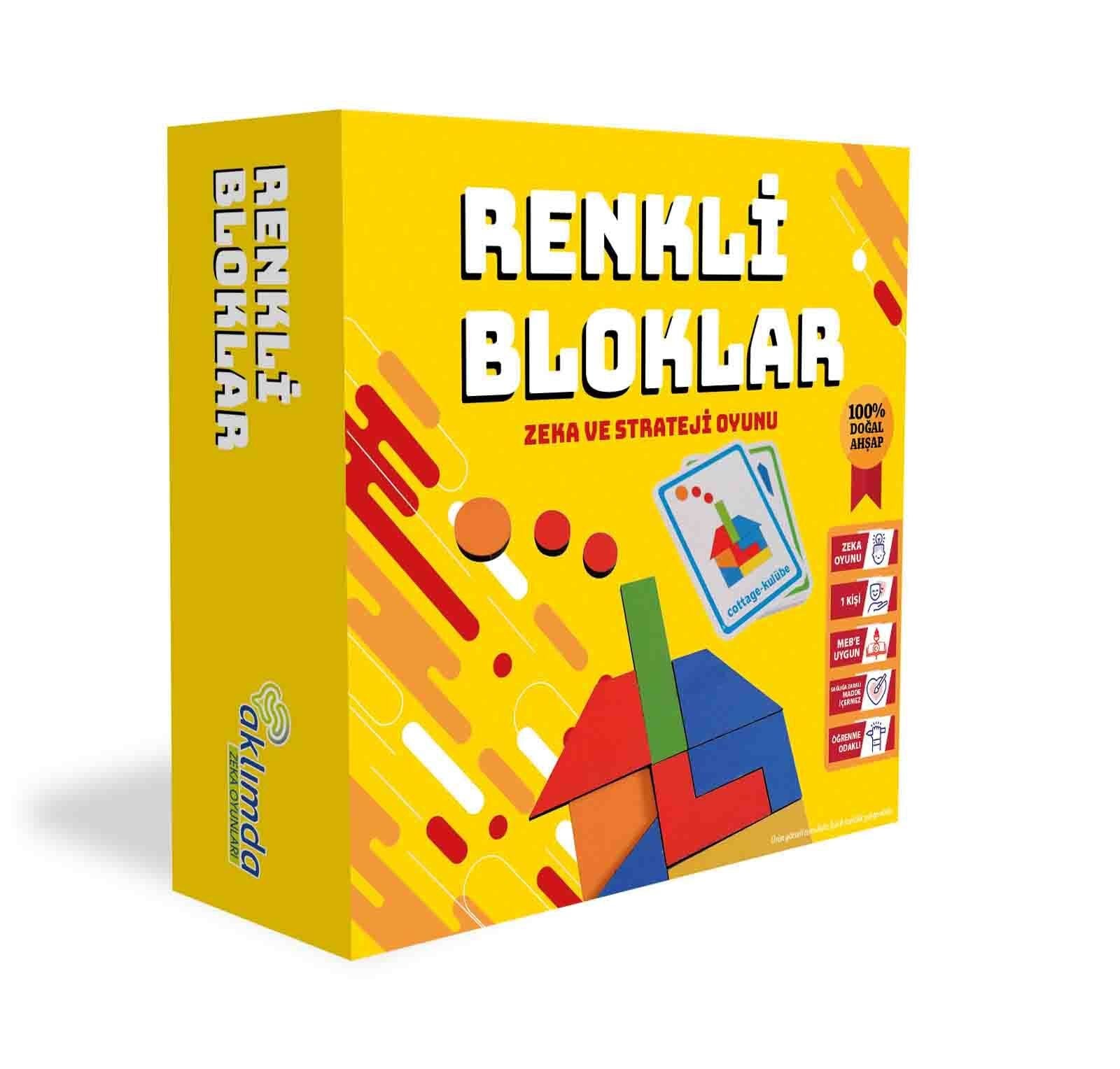 Aklımda Zeka Oyunları Renkli Bloklar Ahşap